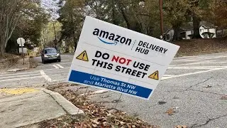 Frustrated Atlanta residents say high volume of Amazon delivery trucks causing safety concerns