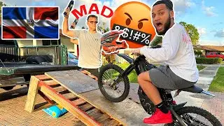 I MADE A HUGE RAMP FOR MY SURRON (DOMINICAN DAD DISAPPROVED) PART 1