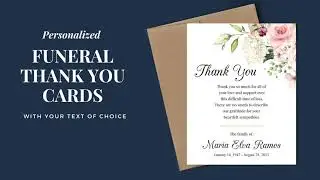 Funeral Thank You Cards | Modern Pink Paper