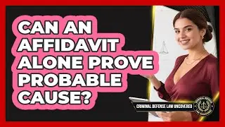 Can An Affidavit Alone Prove Probable Cause? - Criminal Defense Law Uncovered