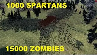 1000 SPARTANS VS 15000 ZOMBIES - UEBS
