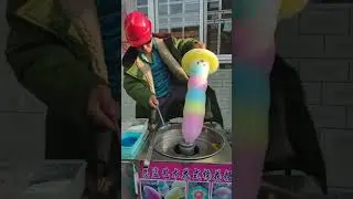 Variation colorful big mushroom #shorts #cottoncandy #candyfloss #fairyfloss #asmr