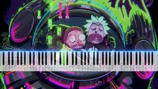 Rick and Morty - Goodbye Moonmen Synthesia Midi Piano Tutorial & Download