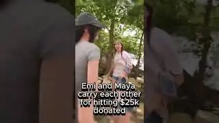 Emiru and Maya carry each other for hitting $25k donated #emiru #mayahiga #livestreamfails