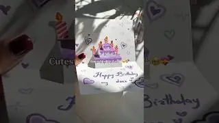 🍰😍🎂Cutest Birthday Gift for Her 🥹🌷 3D Gift Card  💝 Tutorial Paper Flower Craft 🌺 #diy #craft