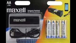 Внешний аккумулятор Maxell на батарейках Power Bank review