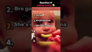 Funny reaction on babies eating lemon 🍋 | Comment your favorite one below ❤️ #funny