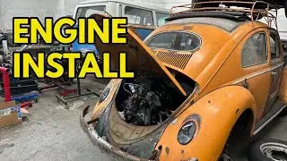 CLEMENTINE FIGHTS BACK - DISASTER Engine Install - 1957 VW Oval Beetle  Rescue