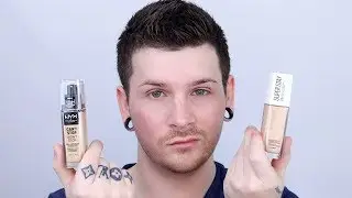 MAYBELLINE SUPERSTAY 24HR FOUNDATION VS NYX CAN'T STOP WONT STOP - First Impression / Review