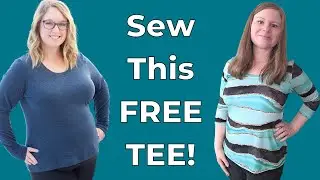 Sewing the Free Elemental T-Shirt PDF Pattern by Buttons and Blueprints #freepatternfebruary