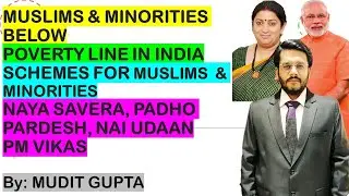 Muslim and Minority Poverty in India | Schemes of Modi Government for Minorities | UPSC/SSC/RRB/Bank