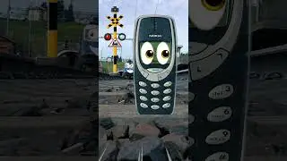 Train crushes the phone #train #fun #memes