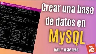 Como crear una base de datos en MySQL (fácil y desde cero)