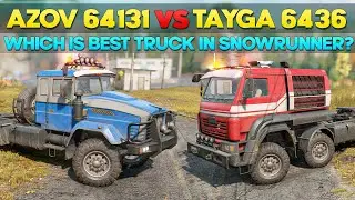 Tayga 6436 VS Azov 64131 SnowRunner Best Trucks Battle