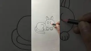 How to draw a cat with numbers 300