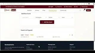 Guest List Tool &ndash; BookmyFestive