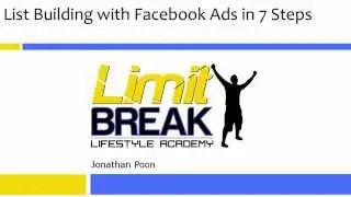 List Building with Facebook Advertising in 7 Steps