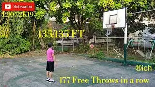 177 Free Throws in a row (SKLZ Kick Out 360 Basketball Return System) #SKLZ #SHOOTER #FREETHROW