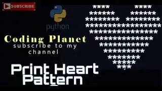 Print Heart Pattern || Python || Coding Planet