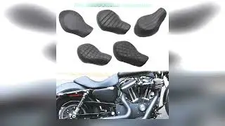 #Motorcycle Single Wide Driver Seat Soft Front Rider Cushion Pillion Pad For Harley Sportster Iron