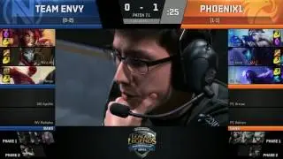 P1 vs nV, Game 2   NA LCS 2017 Spring   Phoenix1 vs EnVy G2