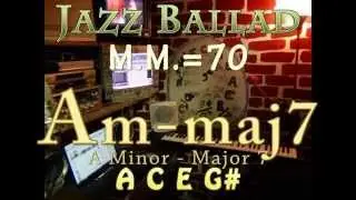 Am-maj7 Minor-Major Seven - One Chord Vamp - Jazz Ballad M.M.=70