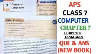 Army public school class 7 Computer Live Wire Chapter 7 COMPUTER LANGUAGES  @nksclasses ​