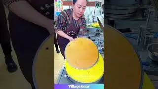 World's BIGGEST Crepe?! 🤯 Chef's SECRET Ancient Flipping Tool Revealed! Is It Even Edible?!