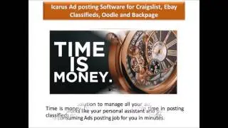 Icarus Ad posting Software for Craigslist, Ebay Classifieds, Oodle and Backpage