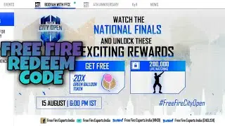 15 AUGUST 2021| (❁&acute;◡`❁) | FREE FIRE CITY OPEN  REDEEM CODE TODAY | SHAKE IT UP  EMOTE REDEEM CODE