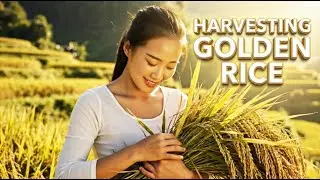 We spent a whole day harvesting golden rice by hand and cooking a traditional meal outside.