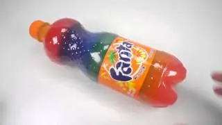 How To Make Rainbow Real Fanta Bottle Drinking Water Pudding Jelly Cooking DIY Surprise Jelly Recipe
