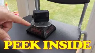 Peek inside the rotating solar turntable display