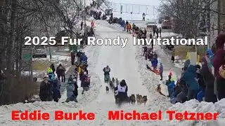 Eddie Burke & Michael Tetzner on Cordova Hill 2025 Fur Rondy Invitational Sled Dog Race in Anchorage