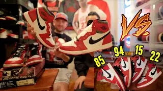 AIR JORDAN 1 CHICAGO COMPARISON 1985 vs 1994 vs 2015 vs 2022