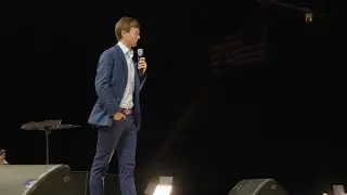 Brilyn Hollyhand speaks at Charlie Kirk vigil