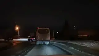Winter driving at night through Novaya Riga highway Moscow #dashcam