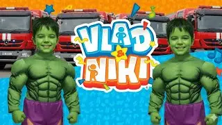 Vlad and Niki Hulk Fire Brigade Rescue 🚒💪 | Superhero Kids Video