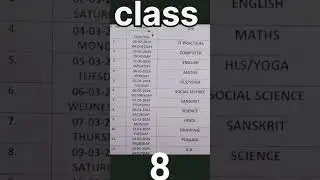 2024  8 class HP board exam date sheet #exam #datesheet2024
