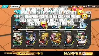 GIVEAWAY IS HERE 🤩😀 | ONE PIECE BOUNTY RUSH | - garp69koby 