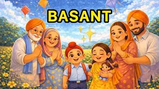 ਬਸੰਤ ਆ ਗਈ 🌼 | Punjabi Kids Basant Song | Cute Family Cartoon Video