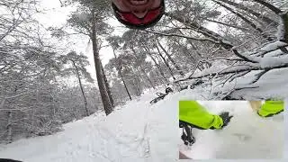 MTB route LDD snow crashes 7 jan 2026