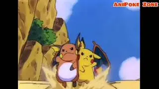 Charizard out runs Pikachu and Raichu! Pok&eacute;mon, Pikachu's vacation.