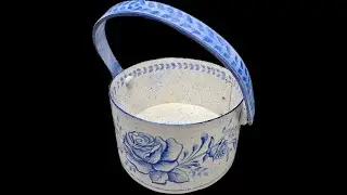 Blue Rose Basket