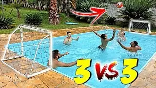 FUTEBOL NA PISCINA 3 VS 3 !!!