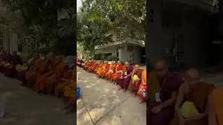 During songkran at Royal Thai temple Bodhgaya