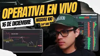 TRADING EN VIVO 16 de Diciembre del 2025 | M&Eacute;TODO WYCKOFF + ORDER FLOW + BOOKMAP | NASDAQ LIVE ⚠️