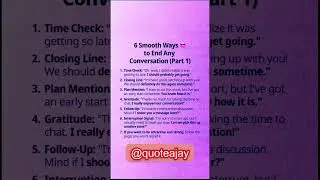 6 Smooth Ways to End ANY Conversation (Part 1) 🗣️✨