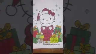 Hello Kitty Christmas Coloring Pages Free - link below #animalcolor #coloringforallages #hellokitty