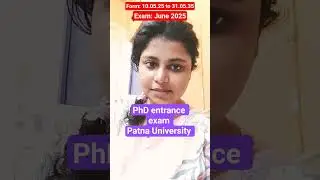PhD entrance exam | Patna University #agrihortilearnings #patnauniversity #phd